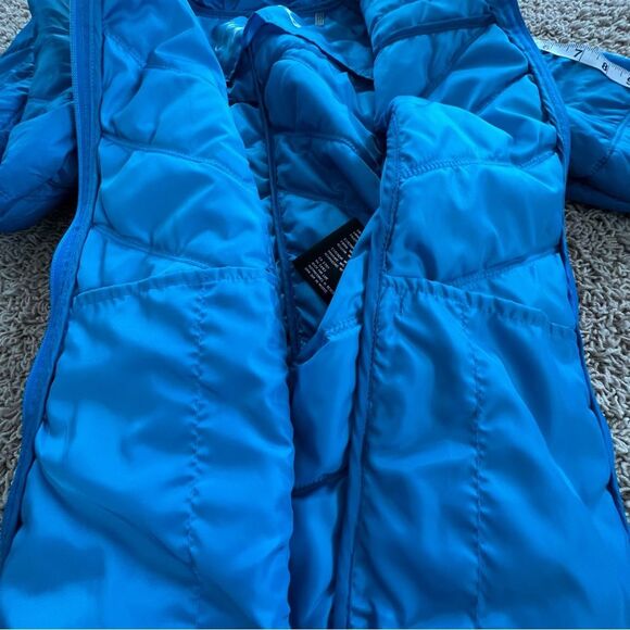 Guess Lightweight Puffer Jacket Coat Sky Blue Packable Travel SZ L - Picture 14 of 14